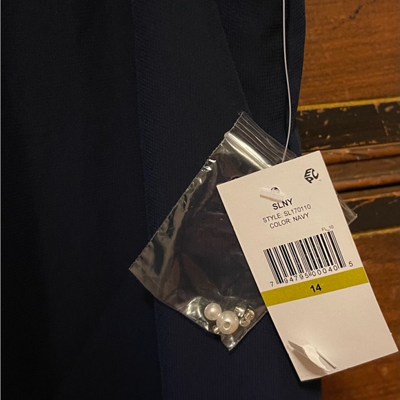 SLNY Midnight Blue Embellished Dress - Picture 3 of 5